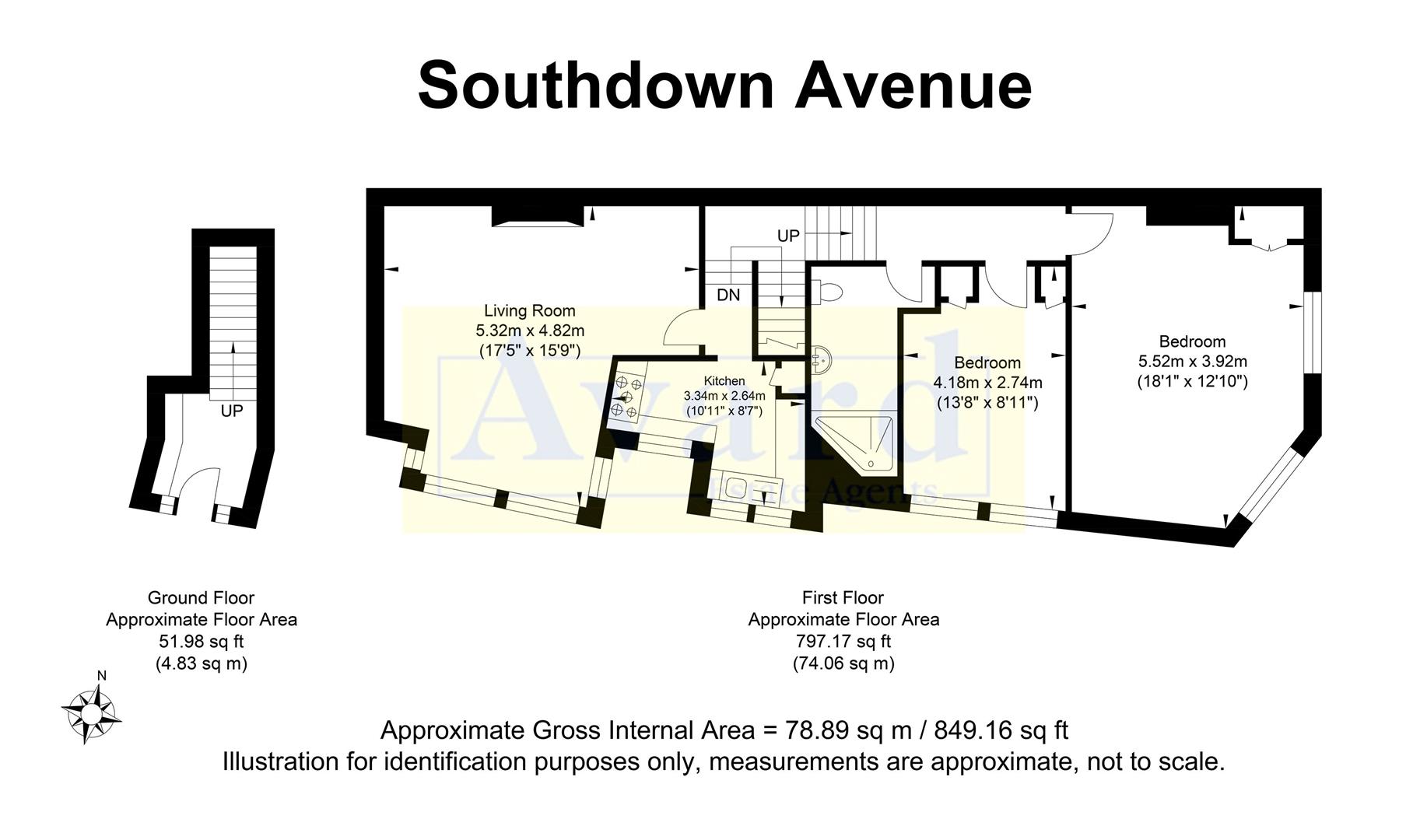Floorplan for Southdown Avenue, Brighton