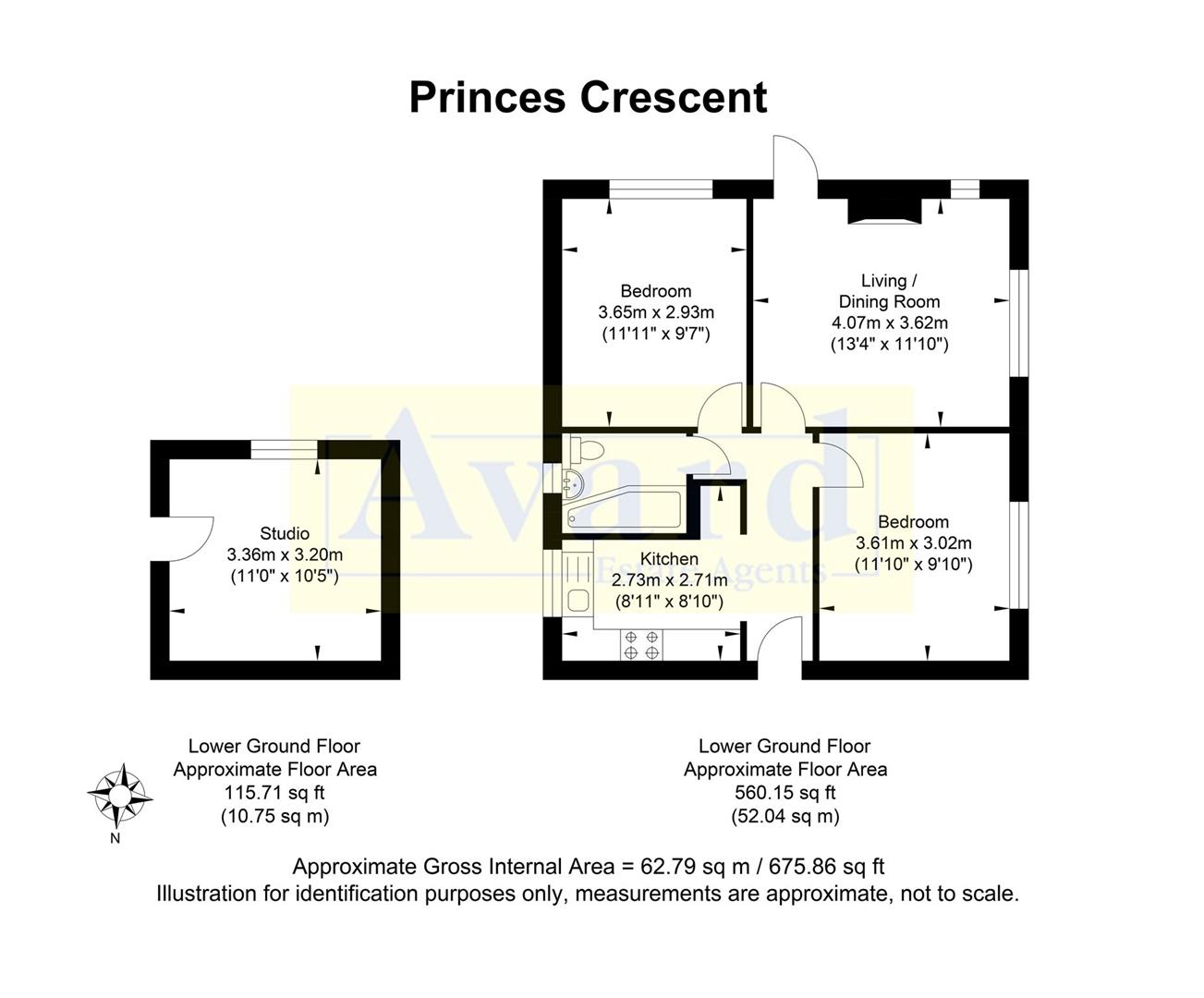 Floorplan for Princes Crescent, Brighton