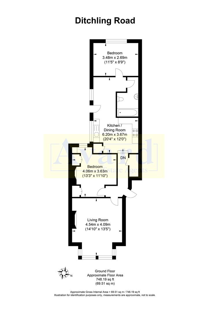 Floorplan for Ditchling Road, Brighton