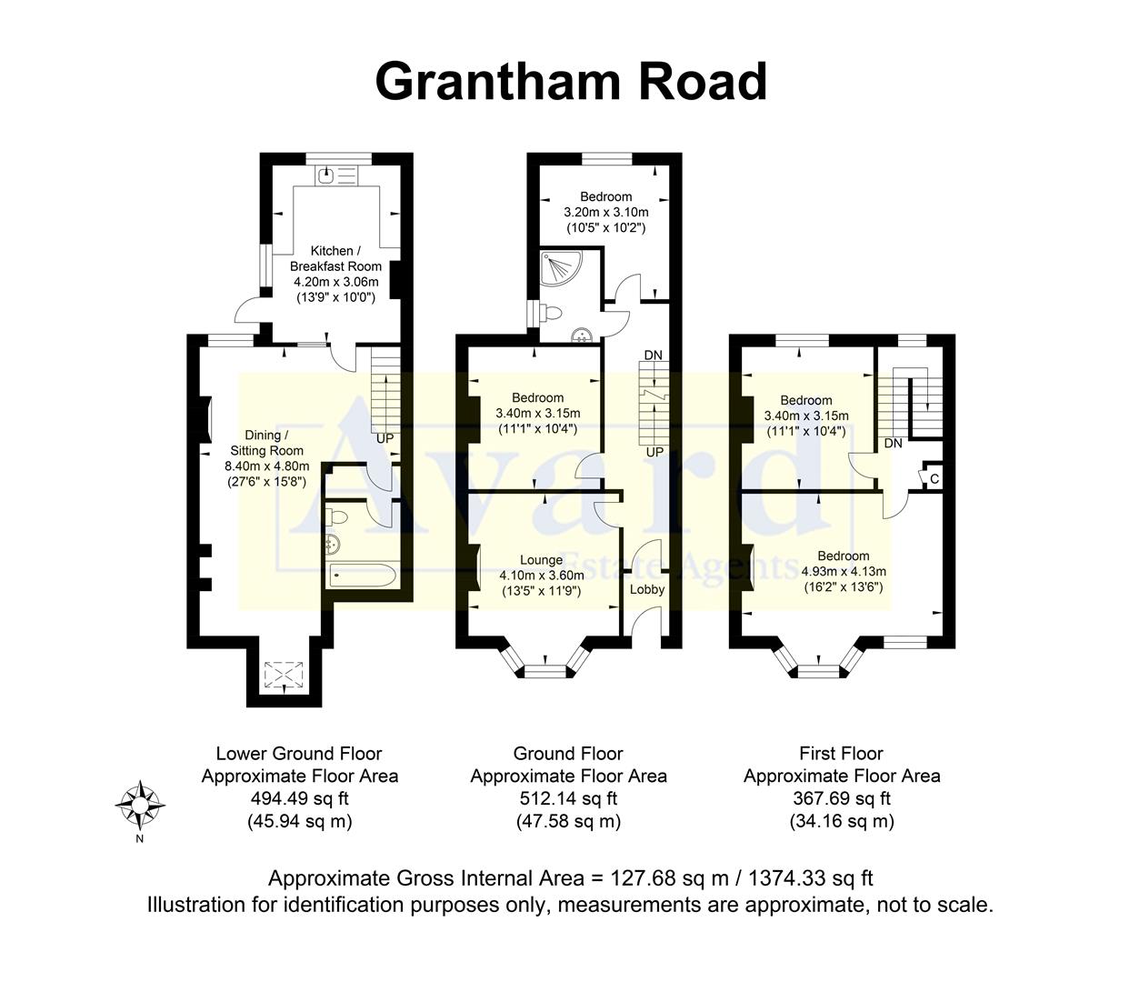 Floorplan for Grantham Road, Brighton