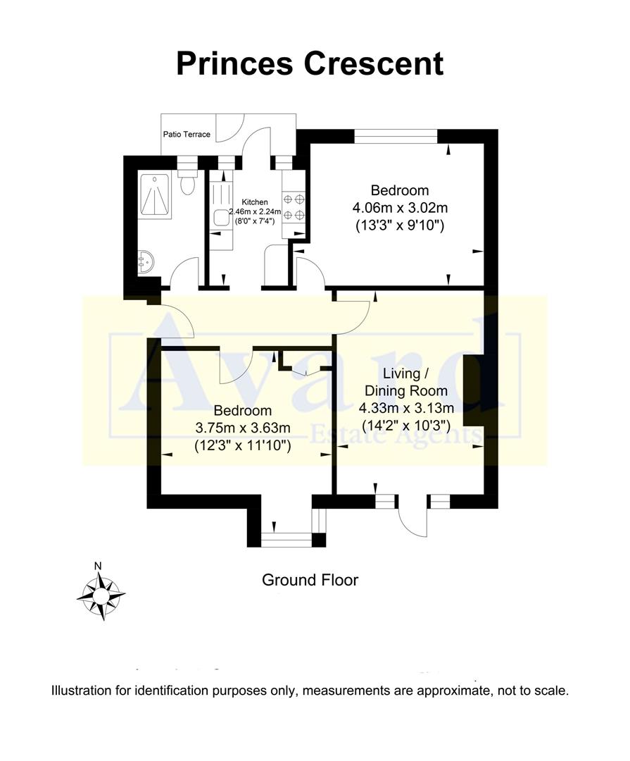 Floorplan for Princes Crescent, Brighton