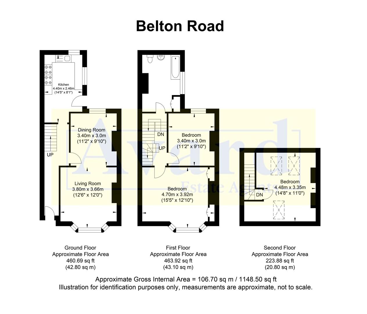 Floorplan for Belton Road, Brighton