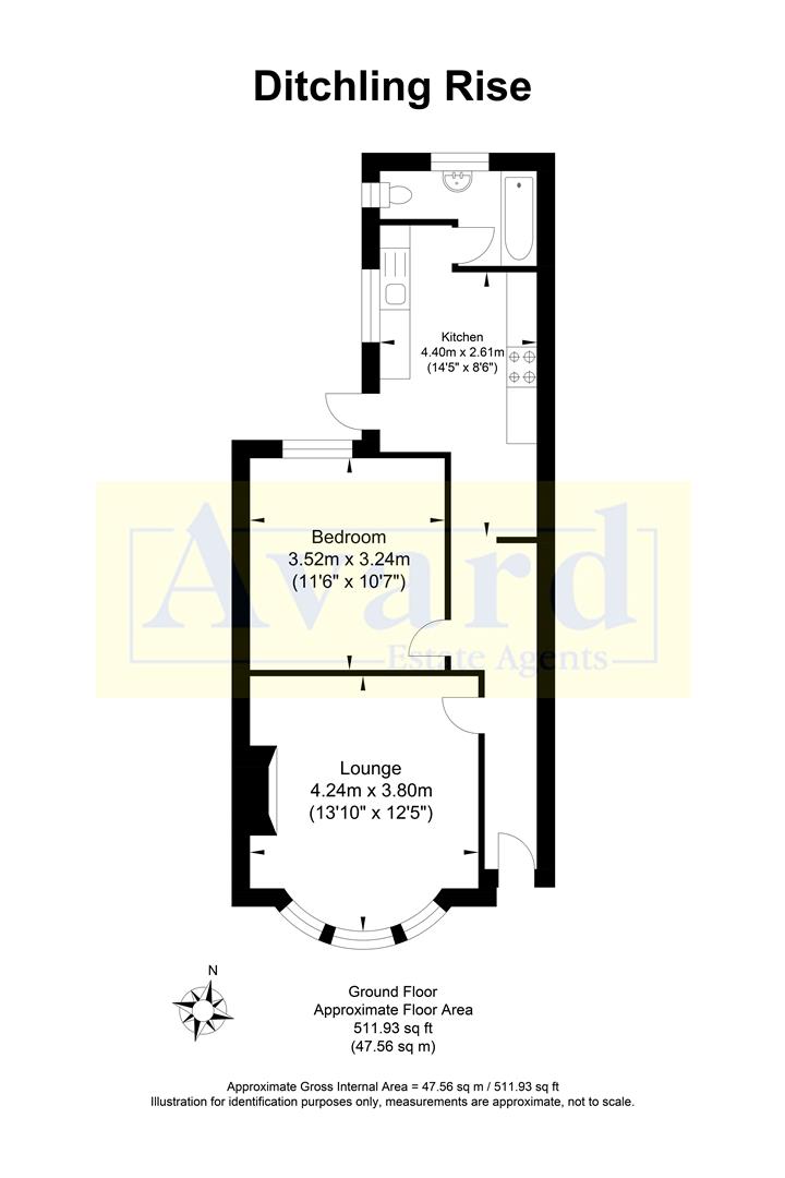 Floorplan for Ditchling Rise, Brighton