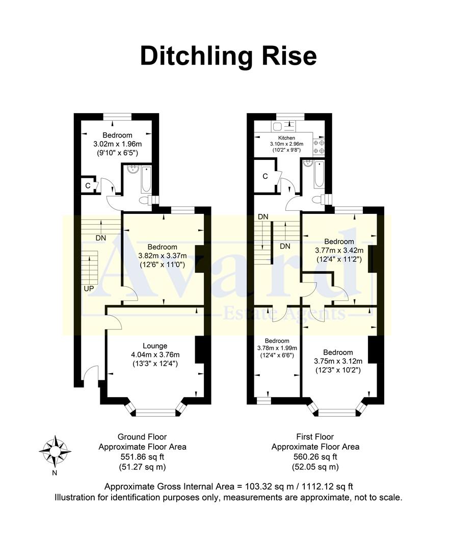 Floorplan for Ditchling Rise, Brighton
