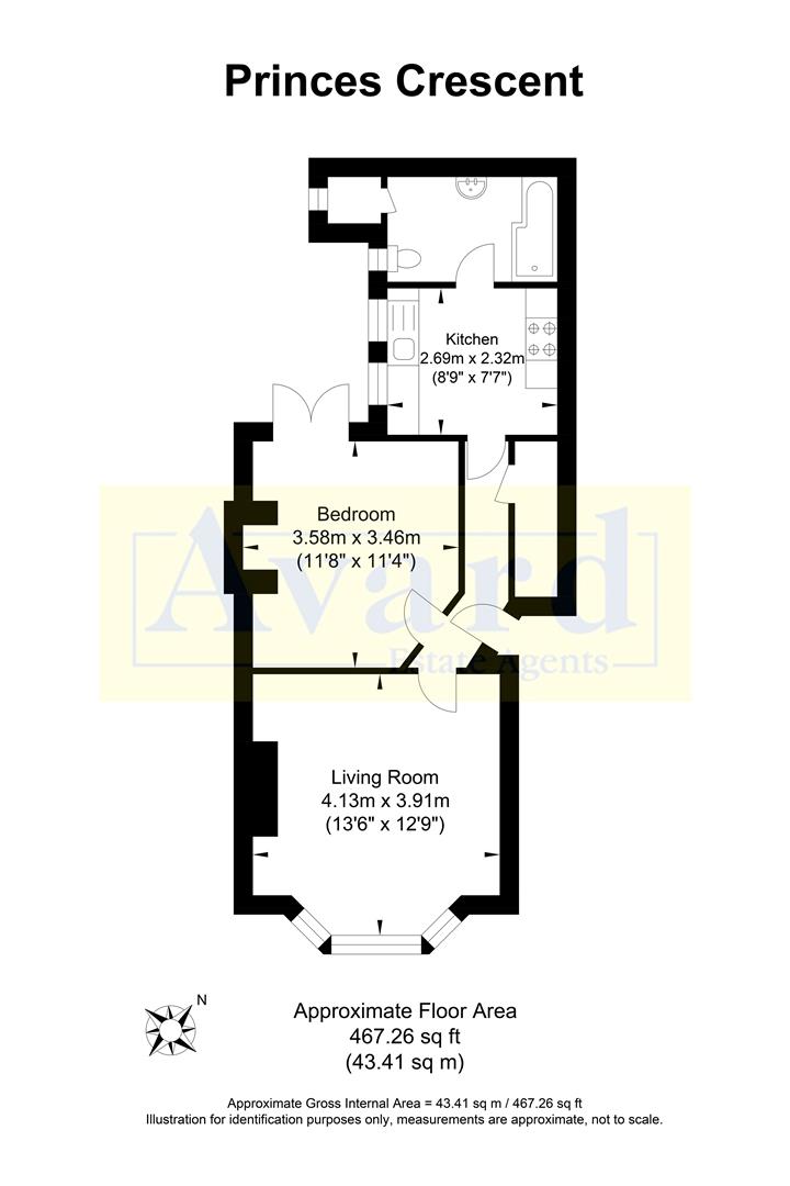 Floorplan for Princes Crescent, Brighton