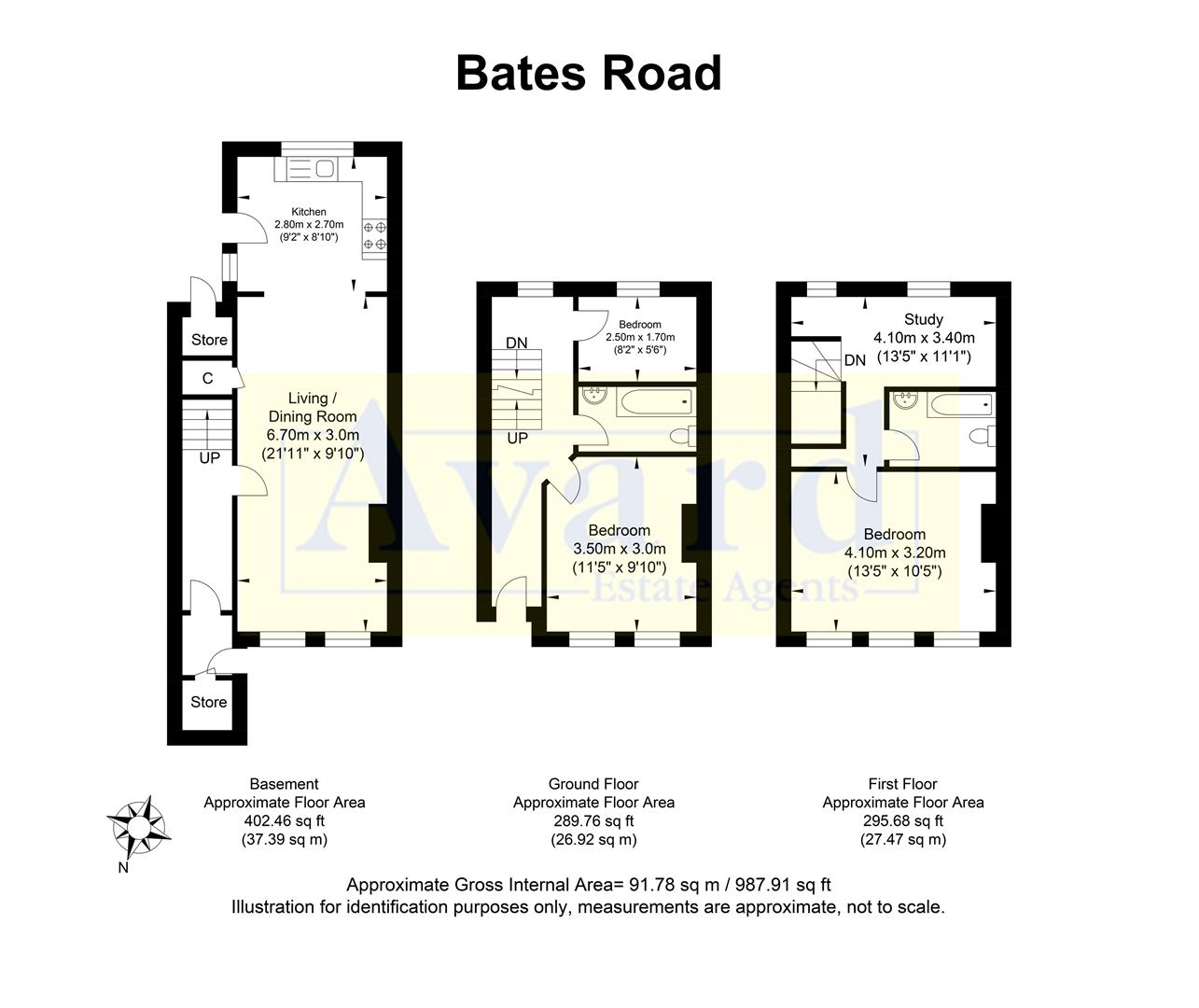Floorplan for Bates Road, Brighton