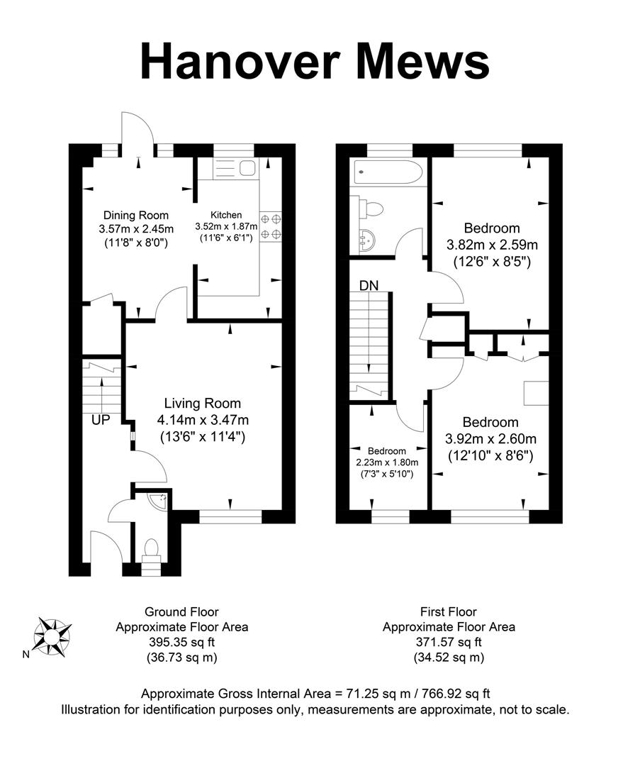 Floorplan for Hanover Mews, Brighton