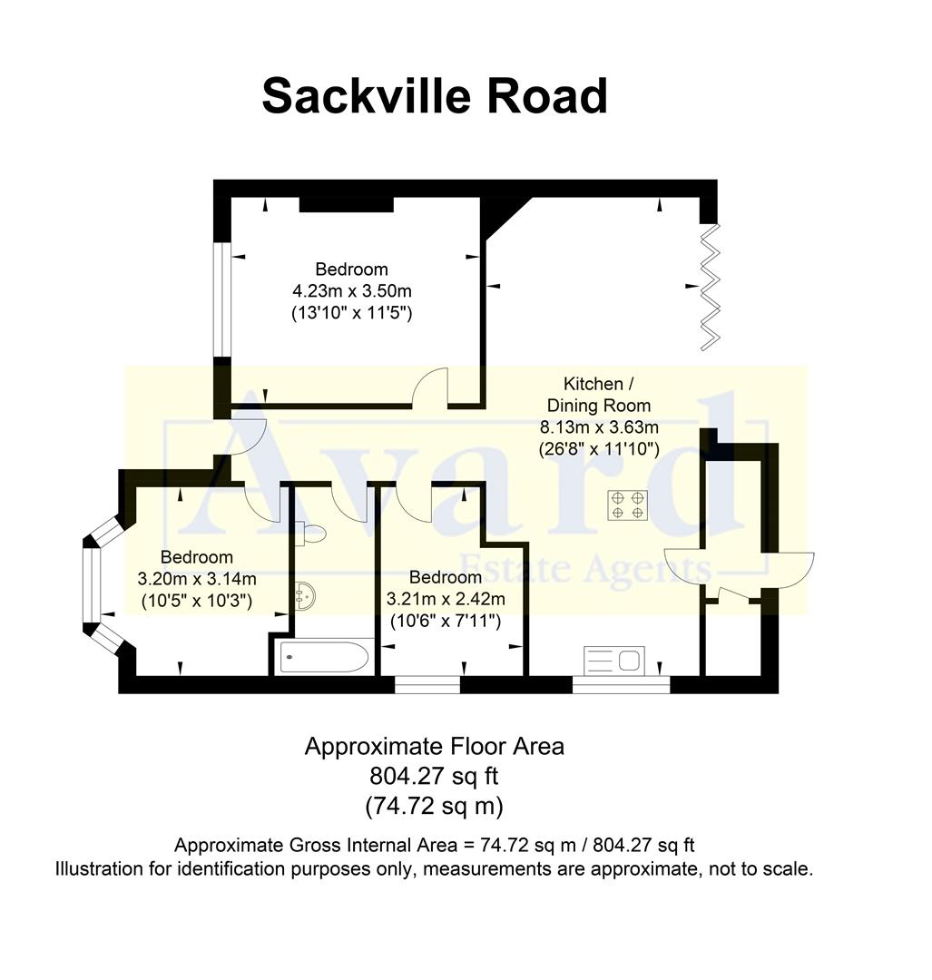 Floorplan for Sackville Road, Worthing