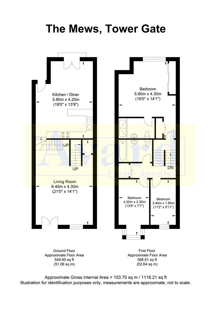 Floorplan for Tower Gate, Preston