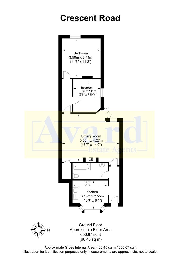Floorplan for Crescent Road, Brighton