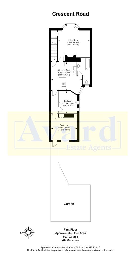 Floorplan for Crescent Road, Brighton