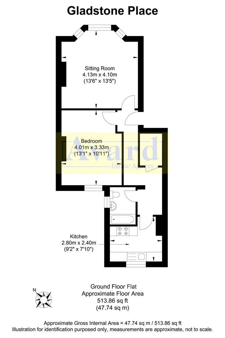 Floorplan for Gladstone Place, Brighton