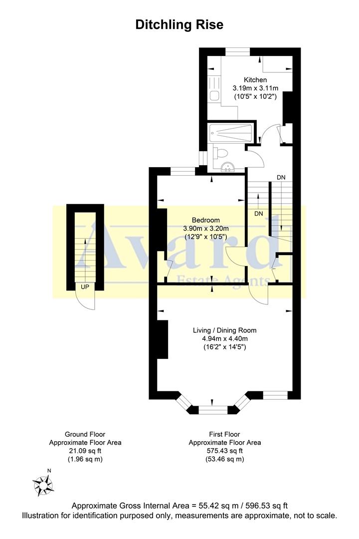 Floorplan for Ditchling Rise, Brighton