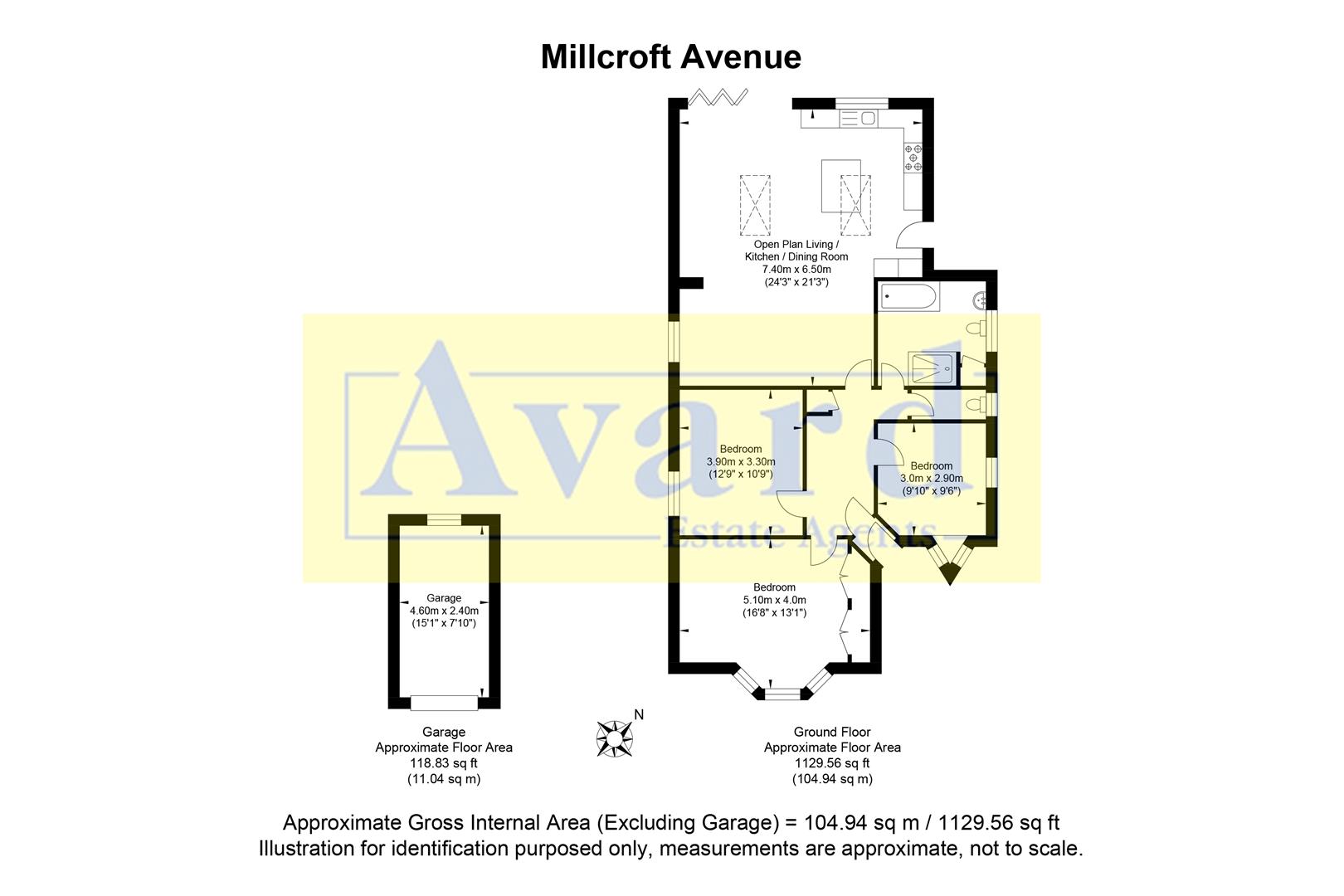 Floorplan for Millcroft Avenue, Southwick