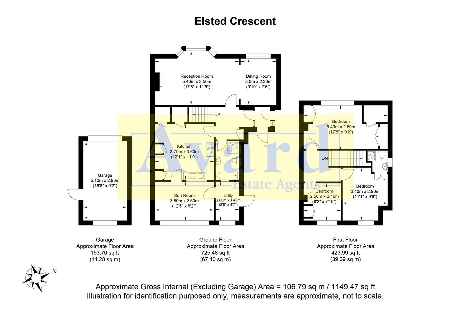 Floorplan for Elsted Crescent, Brighton
