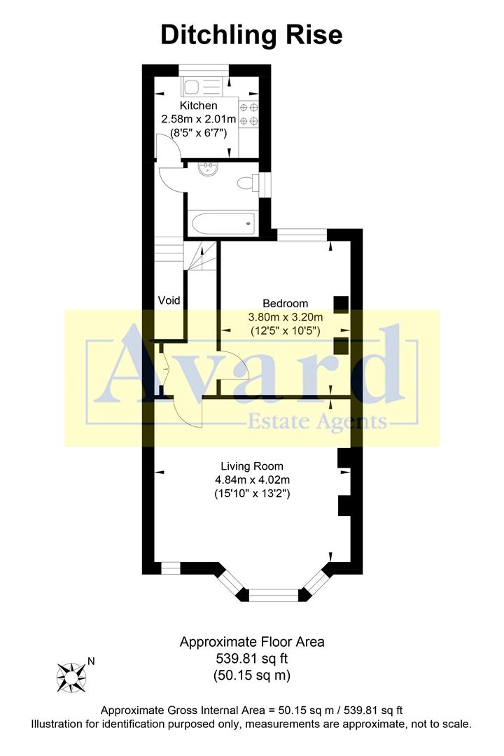 Floorplan for Ditchling Rise, Brighton