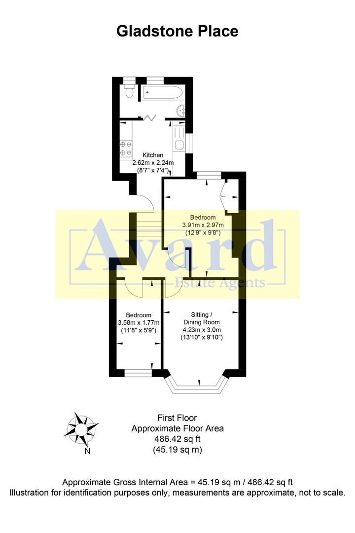 Floorplan for Gladstone Place, Brighton