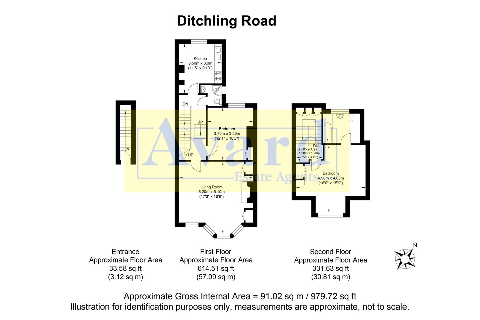 Floorplan for Ditchling Road, Brighton