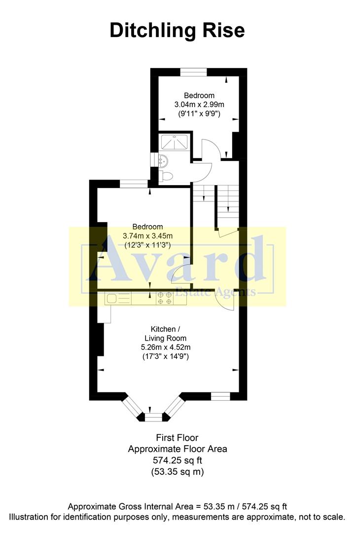 Floorplan for Ditchling Rise, Brighton