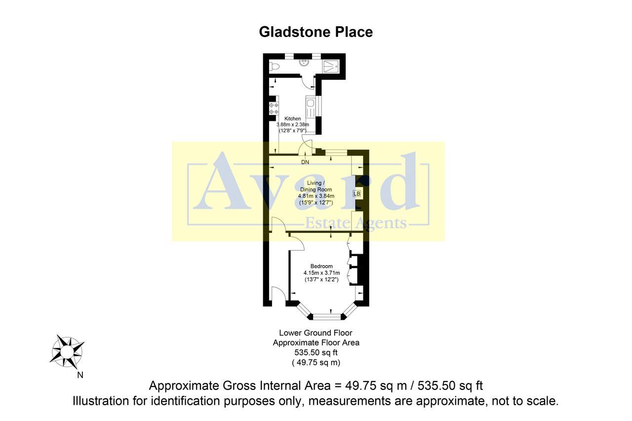 Floorplan for Gladstone Place, Brighton