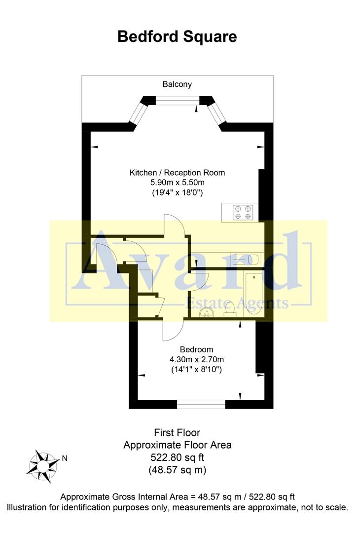 Floorplan for Bedford Square, Brighton