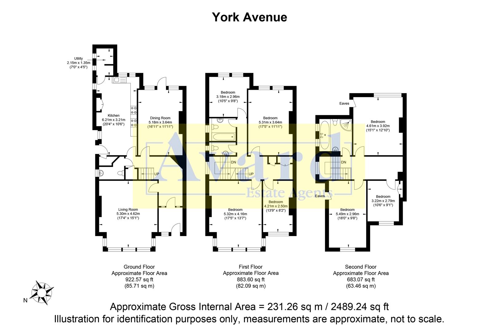 Floorplan for York Avenue, Hove