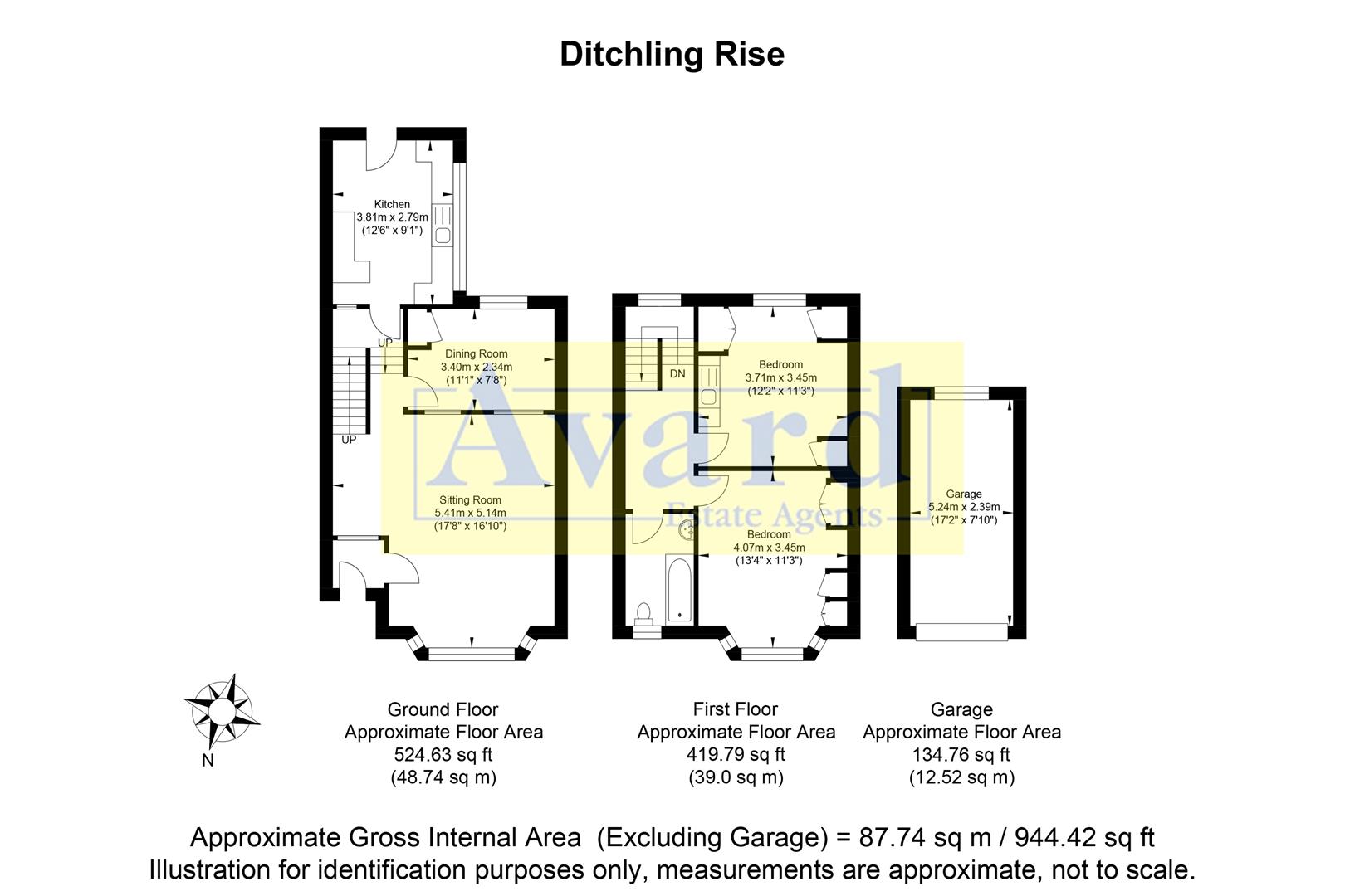 Floorplan for Ditchling Rise, Brighton