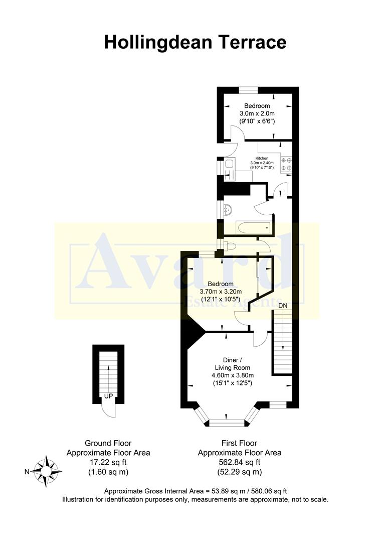 Floorplan for Hollingdean Terrace, Brighton