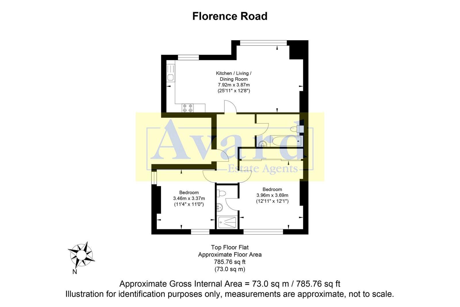 Floorplan for Florence Road, Brighton