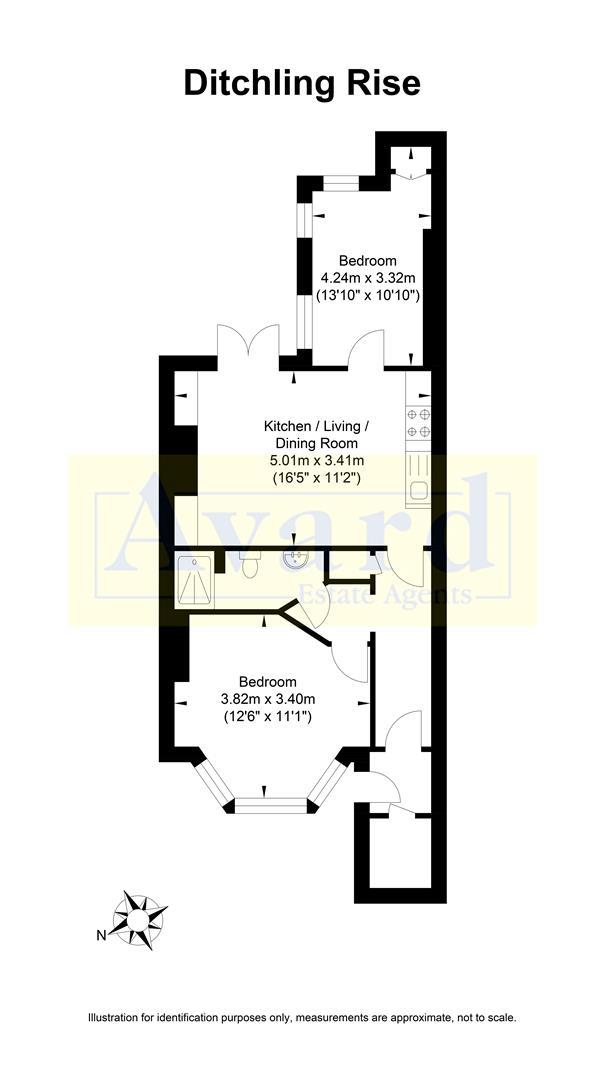 Floorplan for Ditchling Rise, Brighton