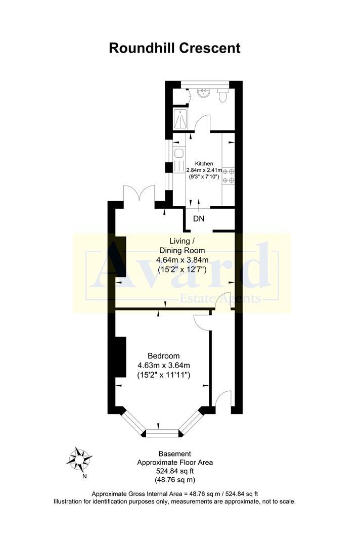 Floorplan for Roundhill Crescent, Brighton