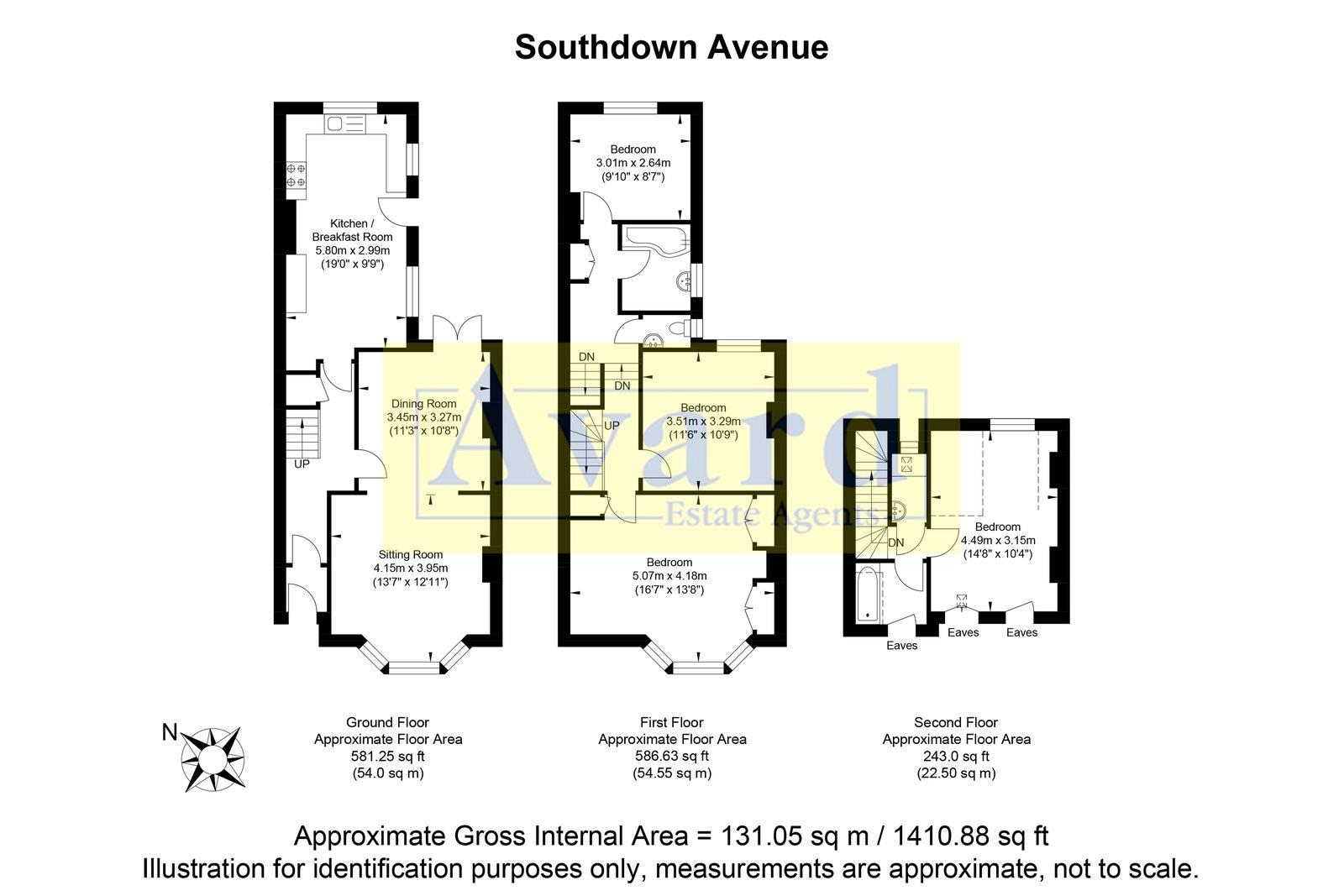 Floorplan for Southdown Avenue, Brighton