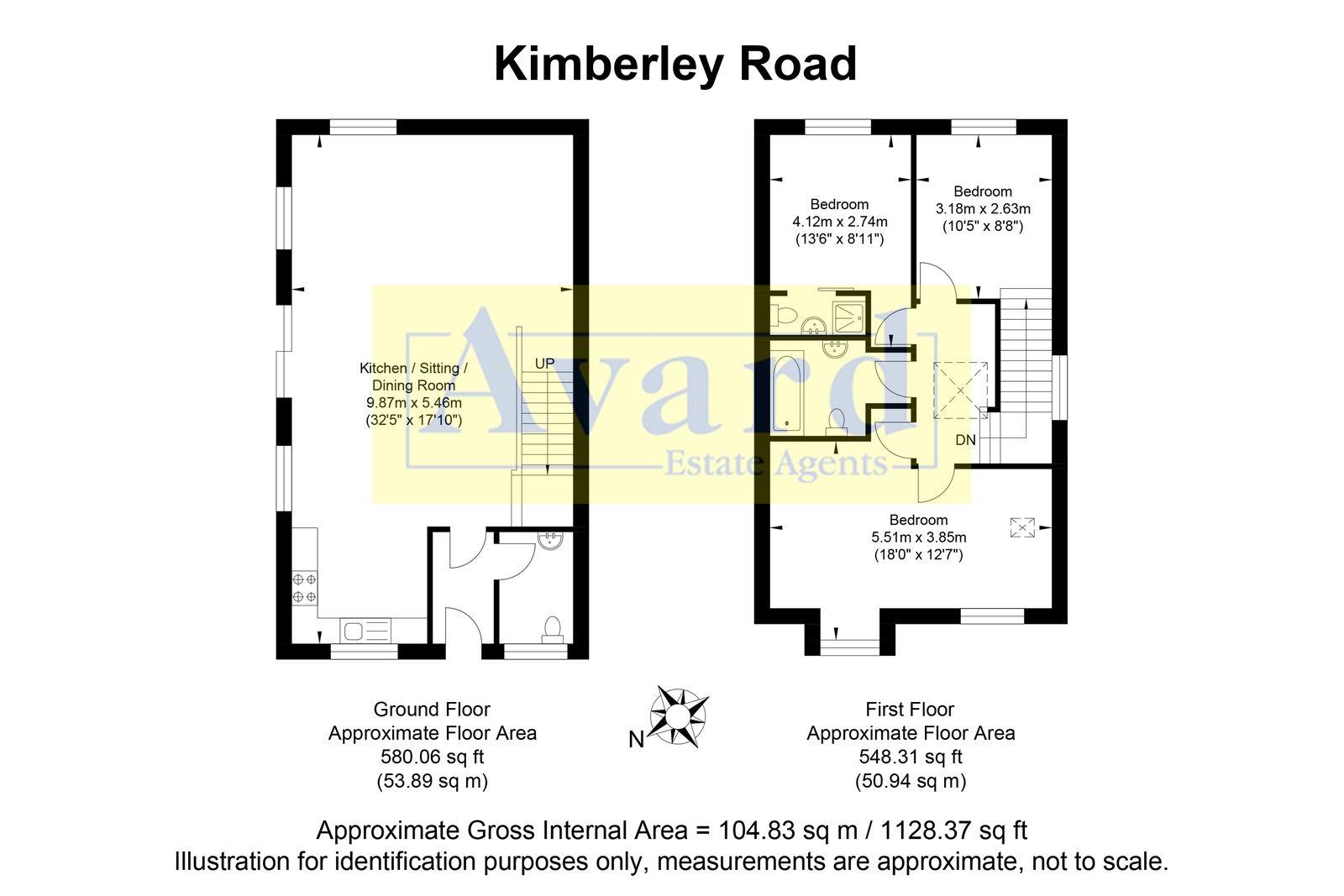 Floorplan for Kimberley Road, Brighton