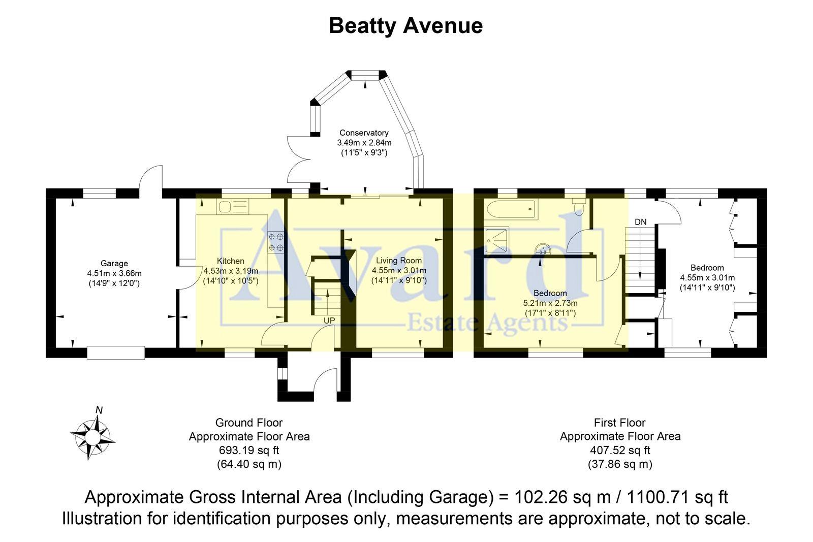 Floorplan for Beatty Avenue, Brighton