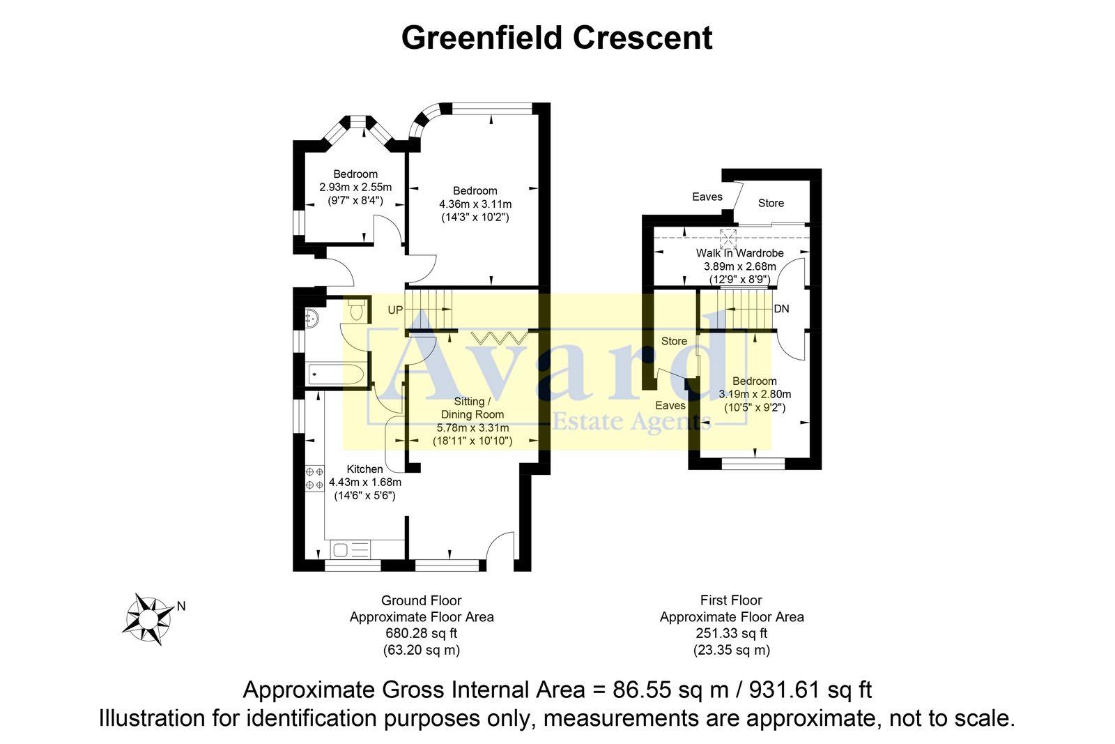 Floorplan for Greenfield Crescent, Brighton