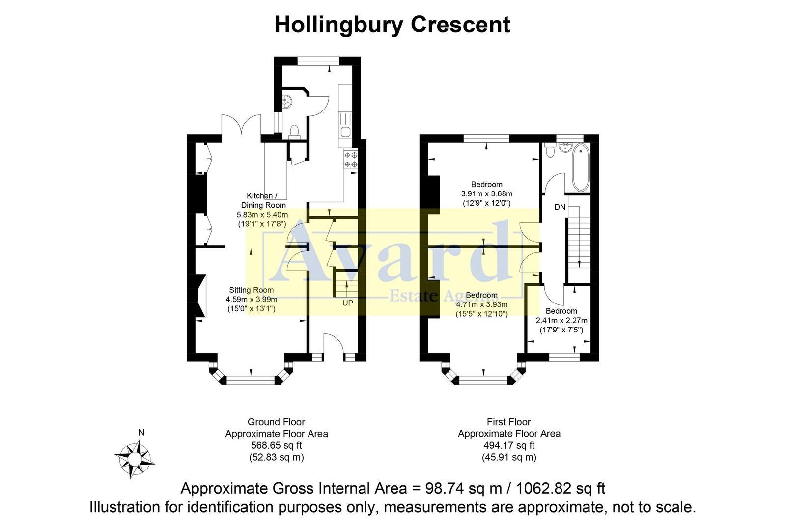 Floorplan for Hollingbury Crescent, Brighton