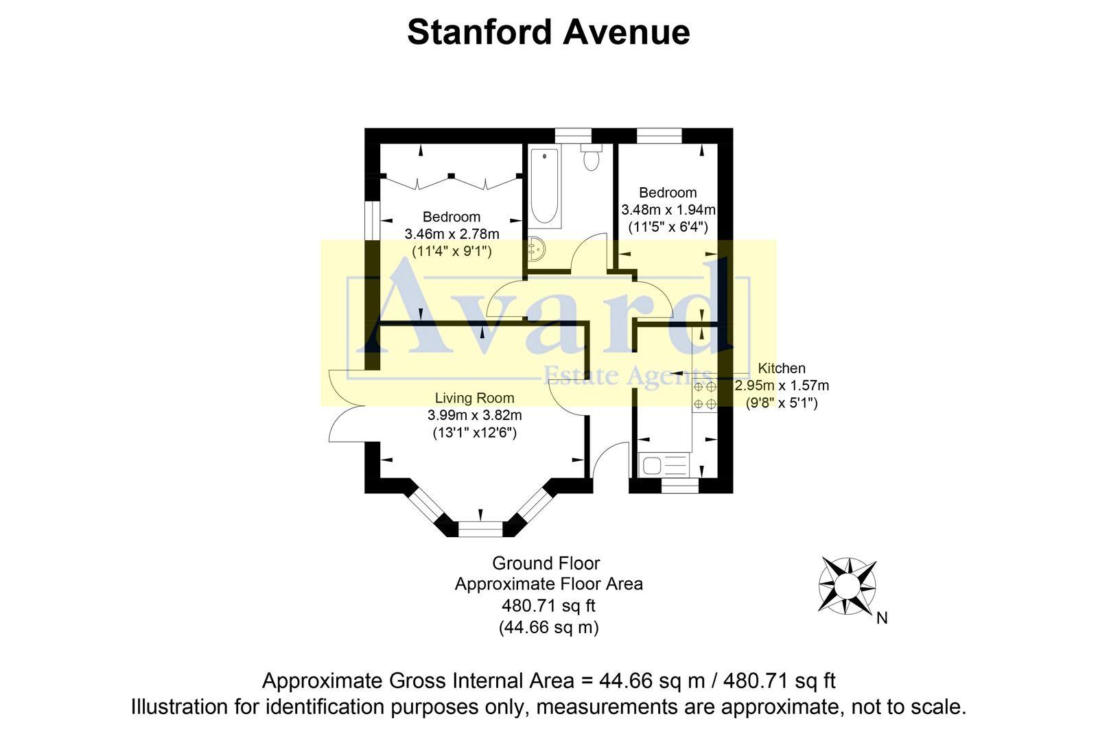 Floorplan for Stanford Avenue, Brighton