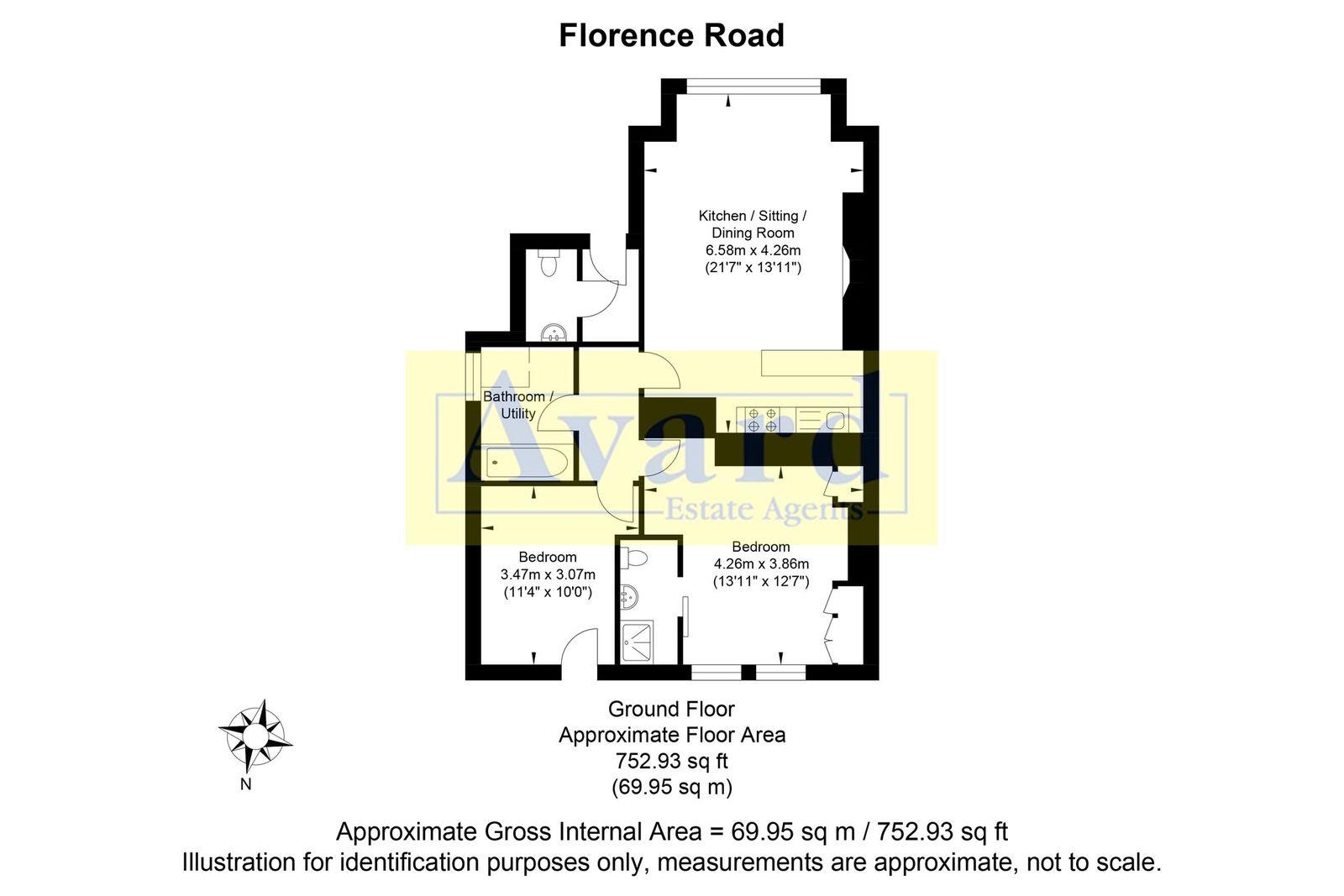 Floorplan for Florence Road, Brighton