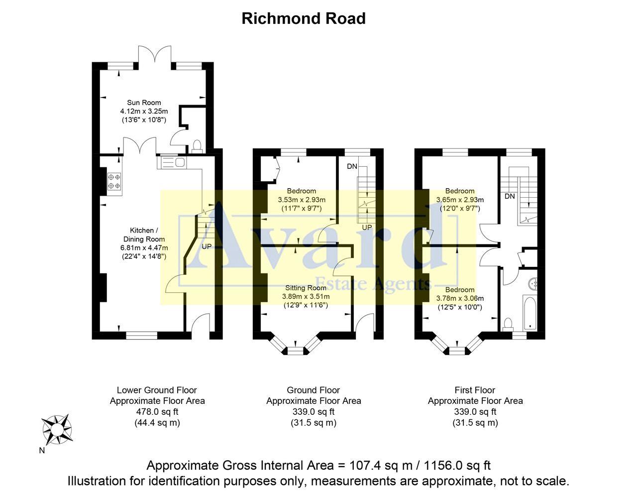 Floorplan for Richmond Road, Brighton