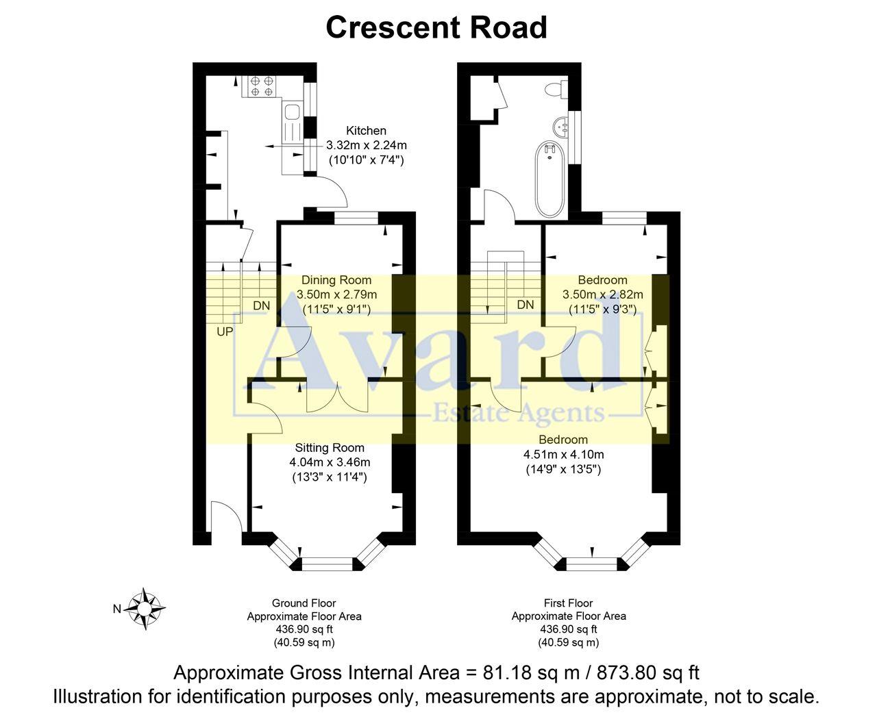 Floorplan for Crescent Road, Brighton