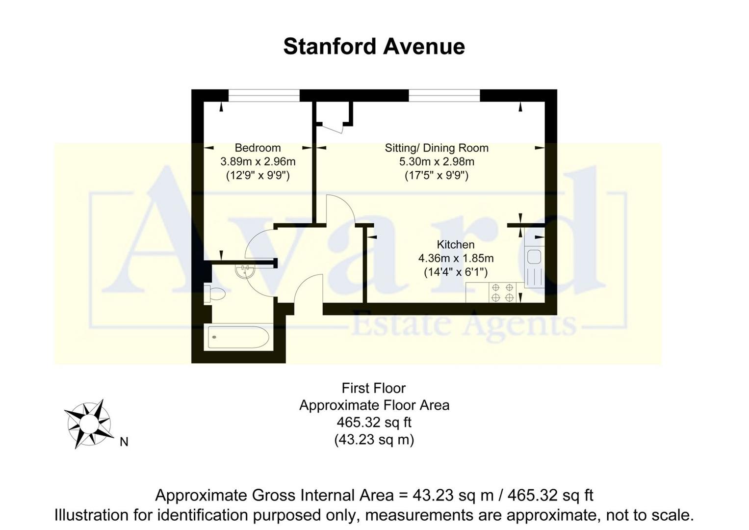 Floorplan for Stanford Avenue, Brighton