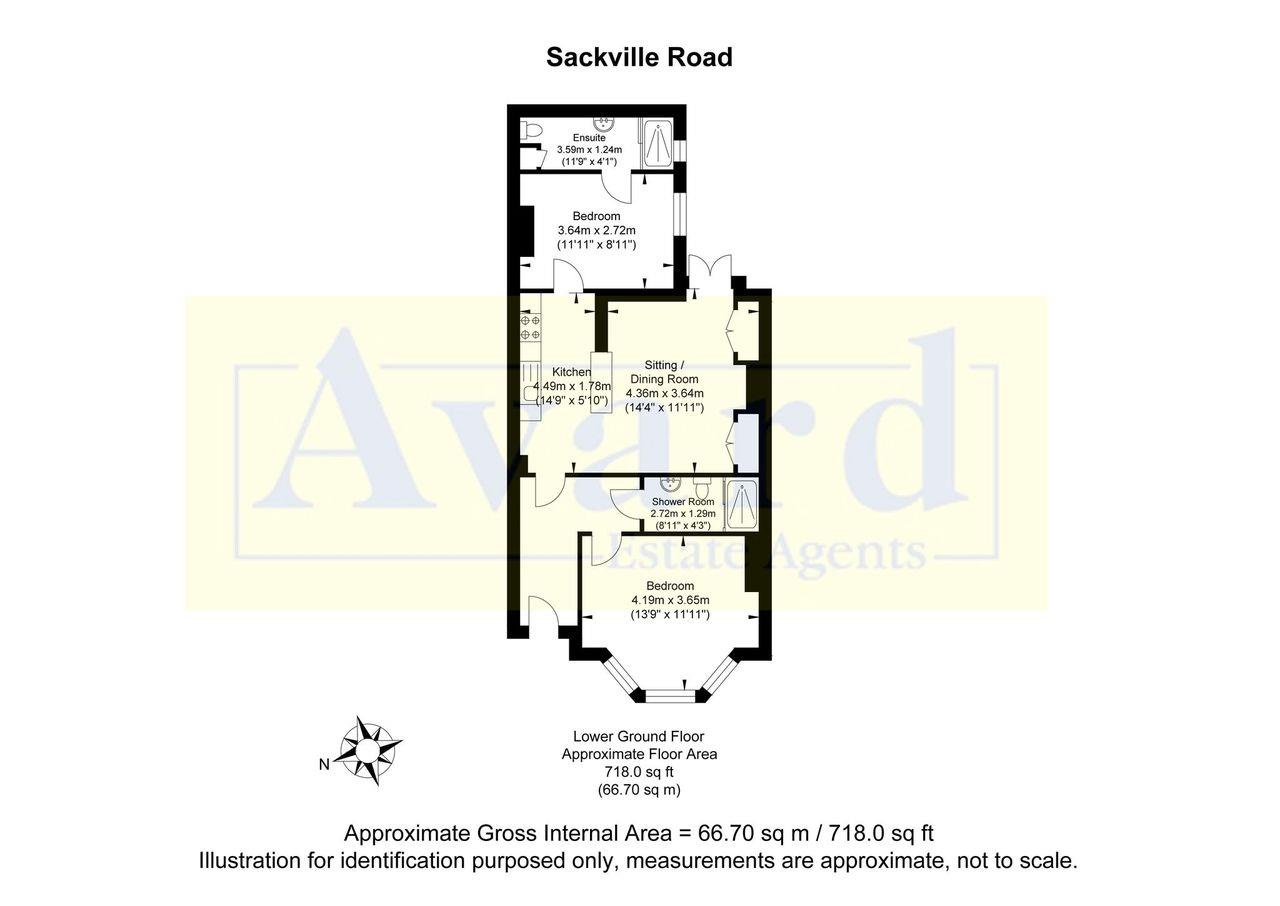 Floorplan for Sackville Road, Hove