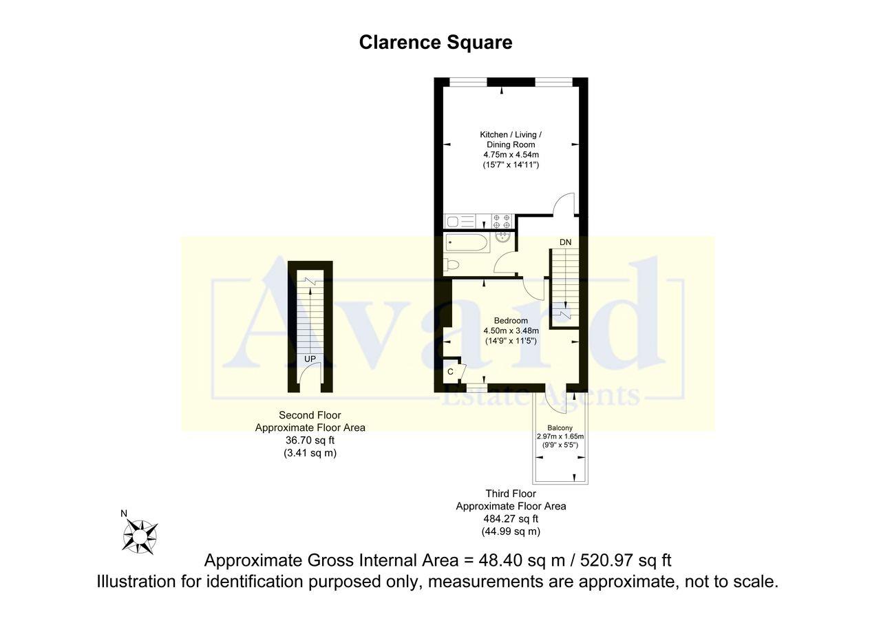 Floorplan for Clarence Square, Brighton