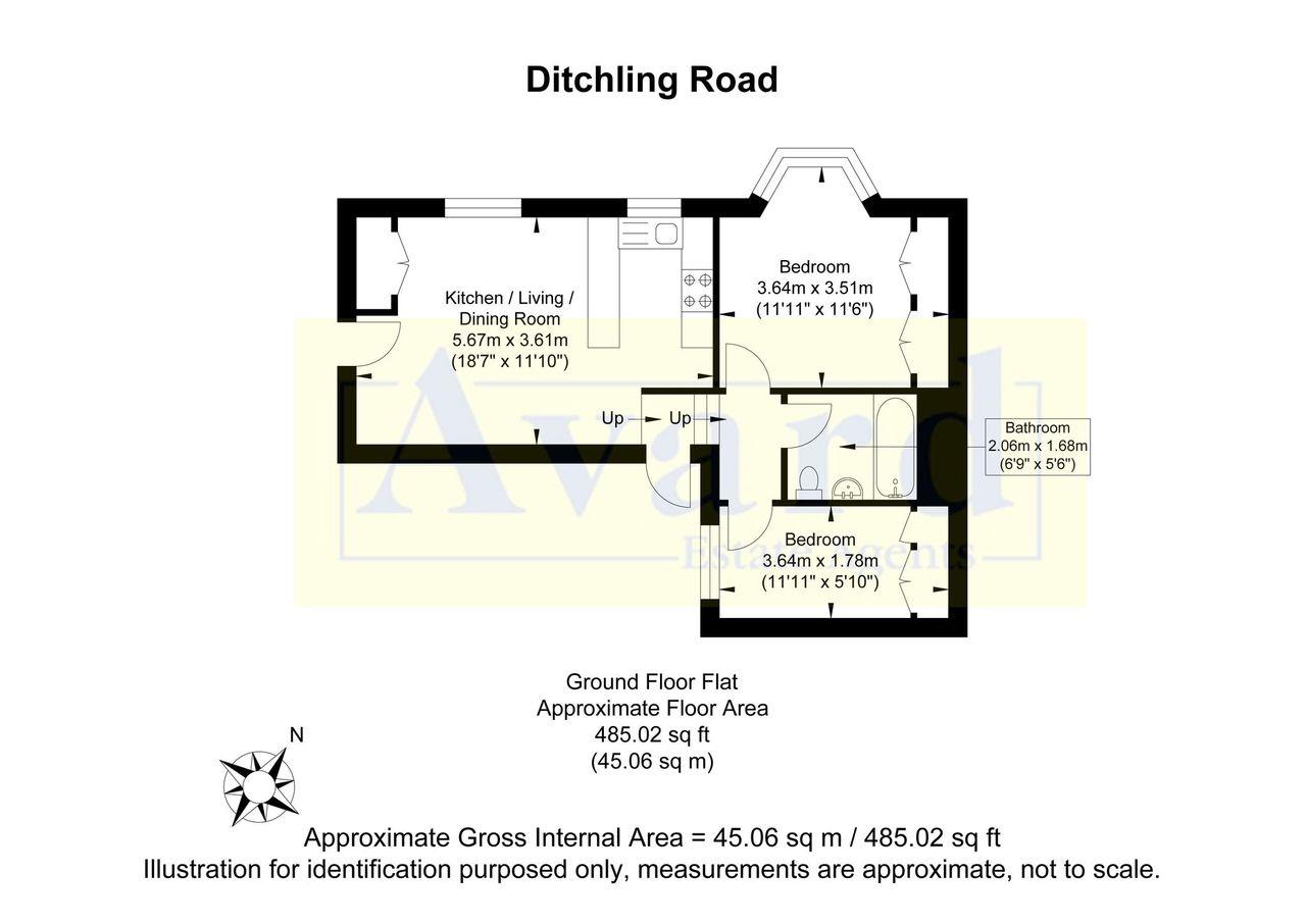 Floorplan for Ditchling Road, Brighton