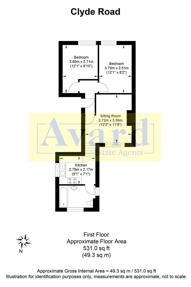 Floorplan for Clyde Road, Brighton