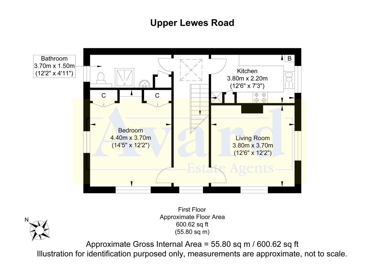 Floorplan for Upper Lewes Road, Brighton