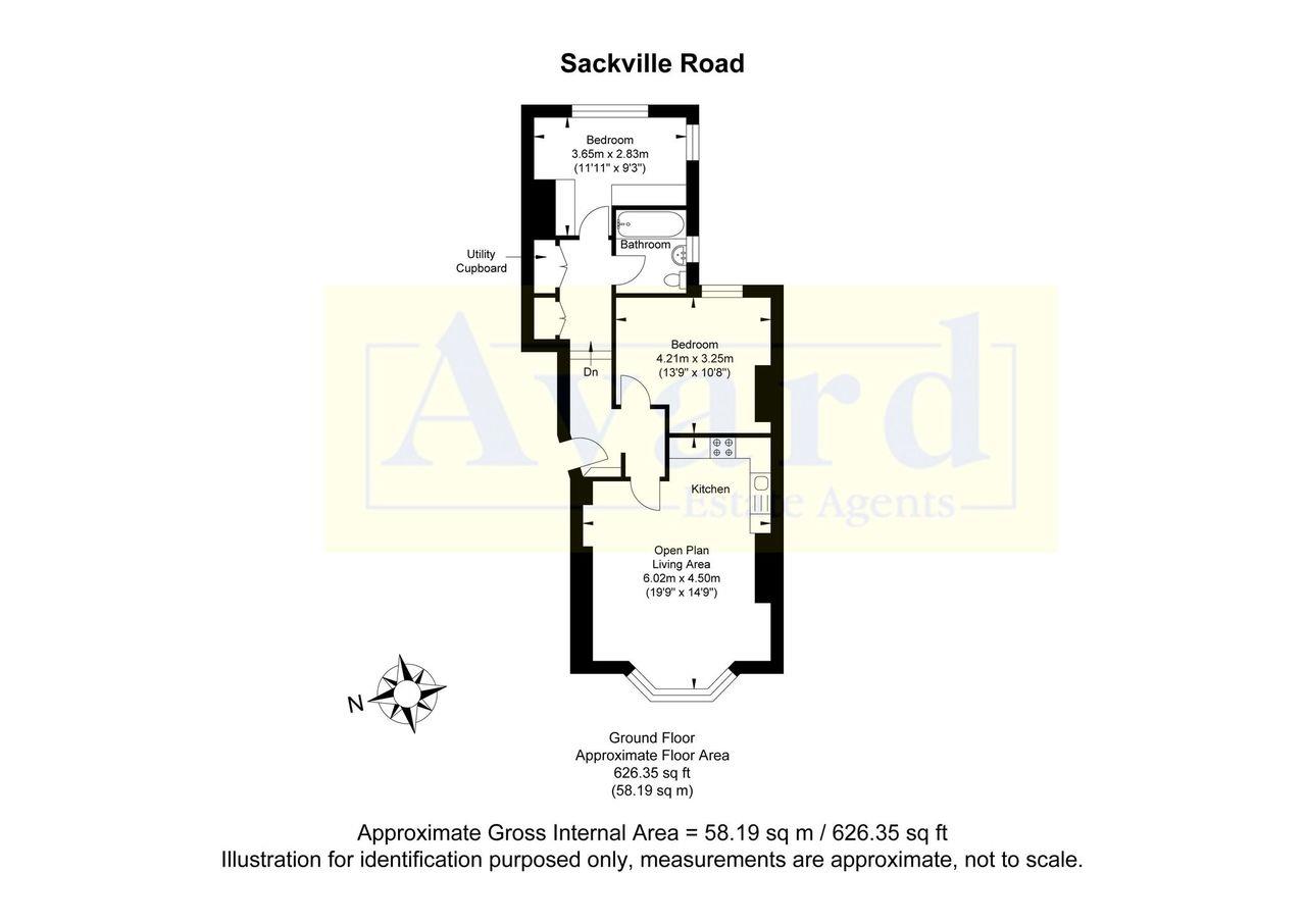 Floorplan for Sackville Road, Hove