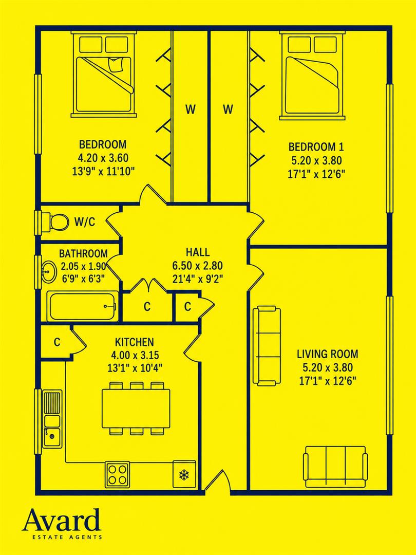 Floorplan for Loyal Parade, Brighton