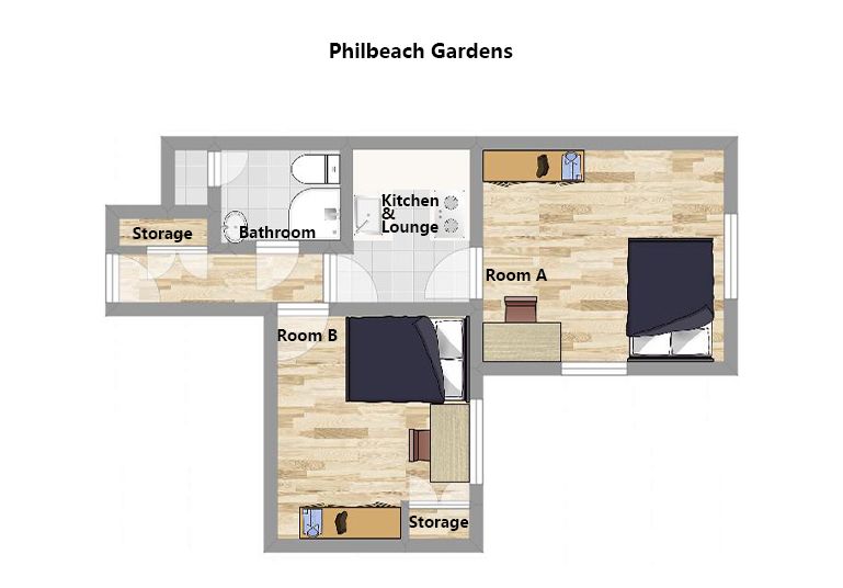 Floorplan for Philbeach Gardens, London, SW5