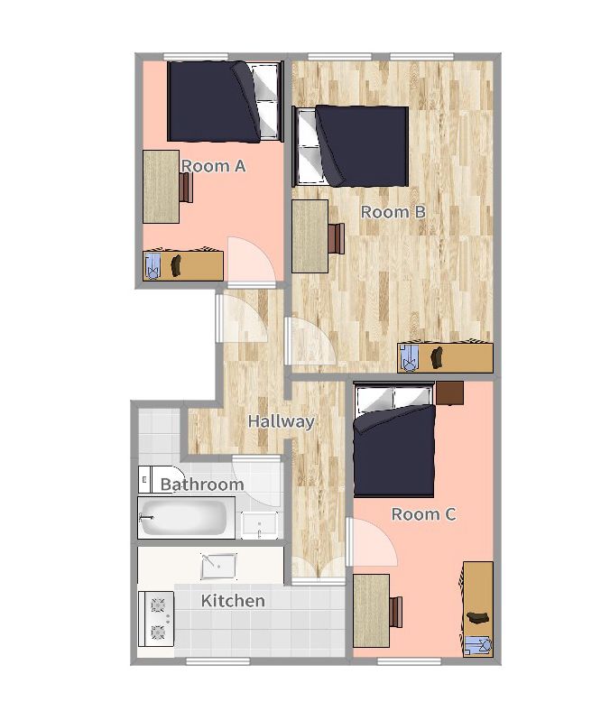 Floorplan for Philbeach Gardens, London, SW5